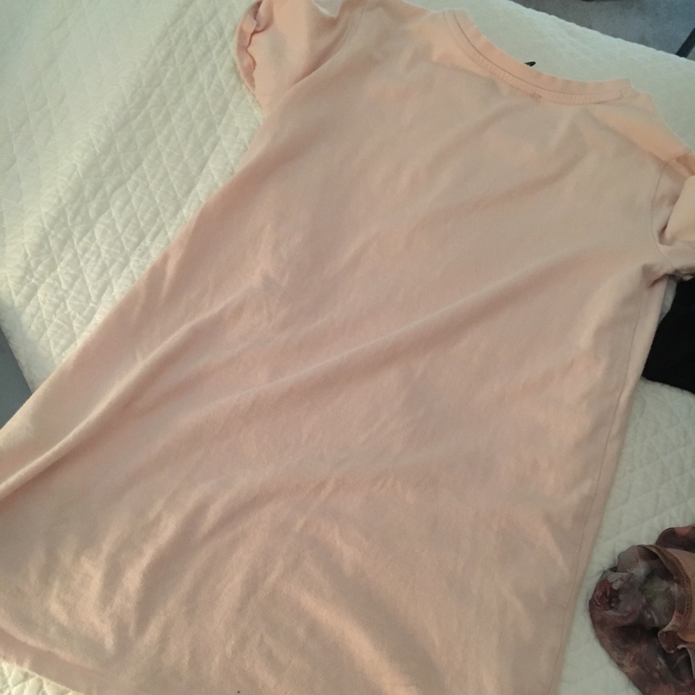 Light pink t-shirt dress